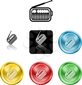 Royalty Free Clipart Image of Radio Icons