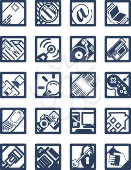 Royalty Free Clipart Image of Internet Computing Icons 
