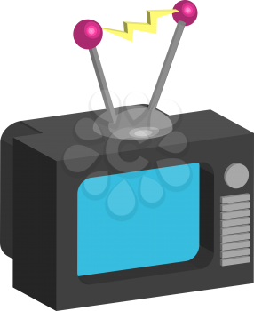 Royalty Free Clipart Image of a Retro Style Television