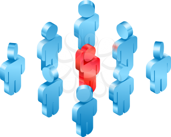 Royalty Free Clipart Image of a Group of People