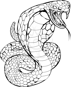 Royalty Free Clipart Image of a Snake Illustration