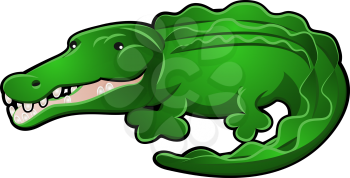 Royalty Free Clipart Image of a Crocodile 