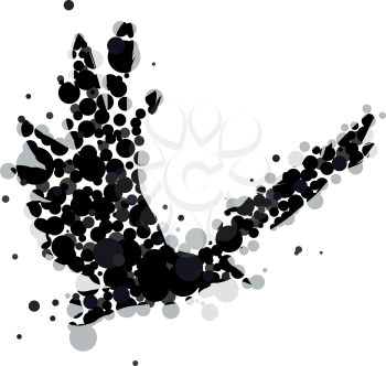 Royalty Free Clipart Image of an Abstract Raven