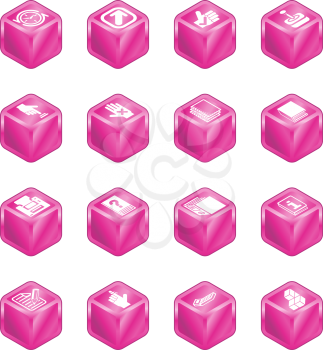 Royalty Free Clipart Image of Cube Icons