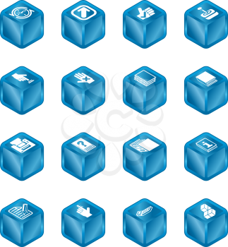 Royalty Free Clipart Image of Cube Computer Icons