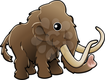 Royalty Free Clipart Image of a Wooly Mammoth 