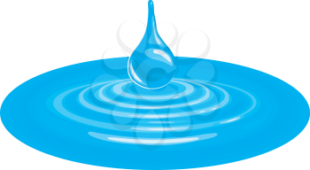 Royalty Free Clipart Image of a Drop of Water