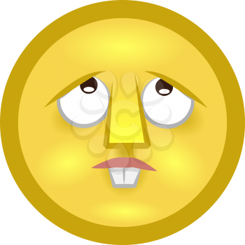Royalty Free Clipart Image of an Emoticon Smiley Face