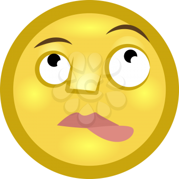 Royalty Free Clipart Image of an Emoticon