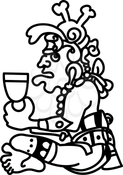 Royalty Free Clipart Image of an Aztec Person
