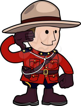 Royalty Free Clipart Image of a Mounty 