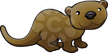 Royalty Free Clipart Image of an Otter