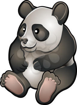 Royalty Free Clipart Image of a Panda Bear