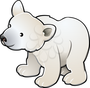 Royalty Free Clipart Image of a Polar Bear