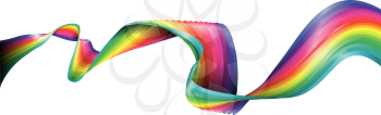 Royalty Free Clipart Image of a Flowing Rainbow