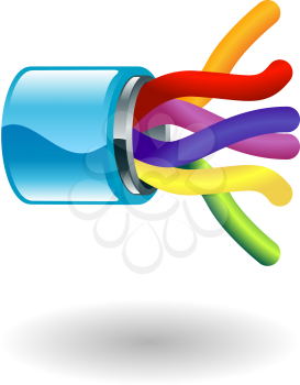 Royalty Free Clipart Image of an Illustration of an ADSL Line