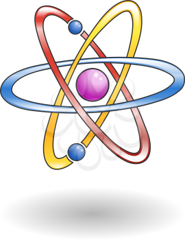 Royalty Free Clipart Image of an Illustration of an Atom