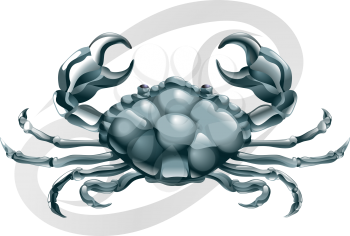 Royalty Free Clipart Image of a Cancer Crab