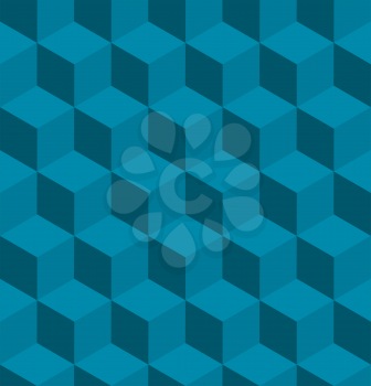 Royalty Free Clipart Image of a Seamless Tilable Blue Cube Pattern