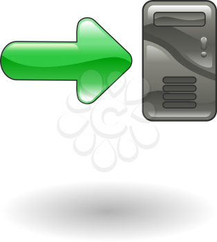 Royalty Free Clipart Image of a Download Illustration