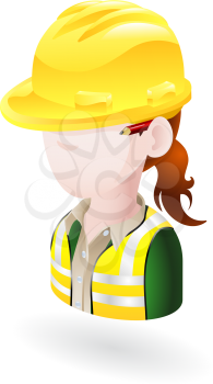 Royalty Free Clipart Image of a Female Engineer 
