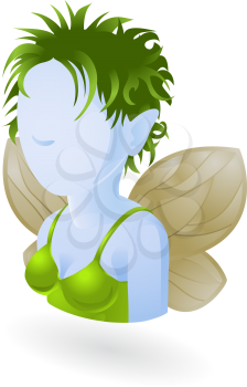 Royalty Free Clipart Image of a Fairy 