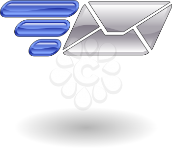 Royalty Free Clipart Image of Illustration of Fast Mail 