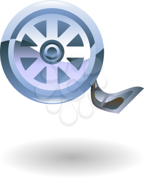 Royalty Free Clipart Image of a Film Reel