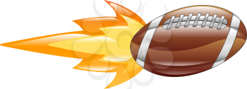 Royalty Free Clipart Image of a Flaming Football