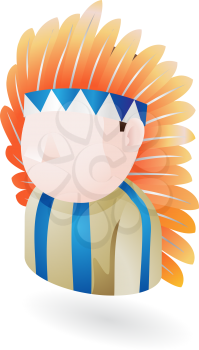 Royalty Free Clipart Image of an Illustration of an Indian
