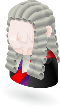 Royalty Free Clipart Image of a Judge Illustration