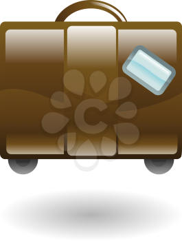 Royalty Free Clipart Image of a Brown Suitcase