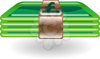 Royalty Free Clipart Image of a Wad of Money