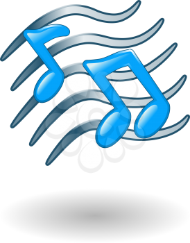 Royalty Free Clipart Image of Music Note Illustrations