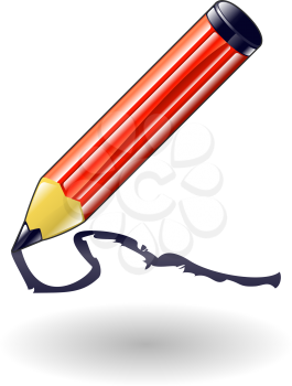 Royalty Free Clipart Image of a Pencil Writing 