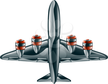 Royalty Free Clipart Image of a Passenger Plane