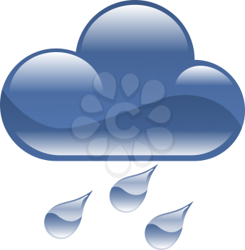 Royalty Free Clipart Image of a Rain Cloud