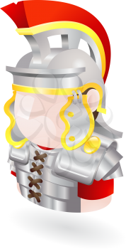 Royalty Free Clipart Image of a Roman Soldier