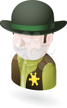 Royalty Free Clipart Image of a Sheriff 