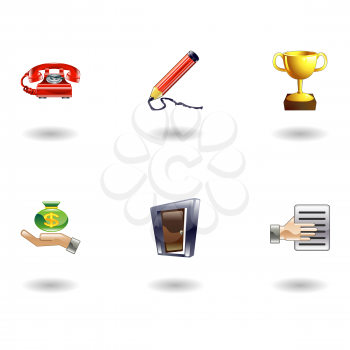 Royalty Free Clipart Image of Business and Office Icons