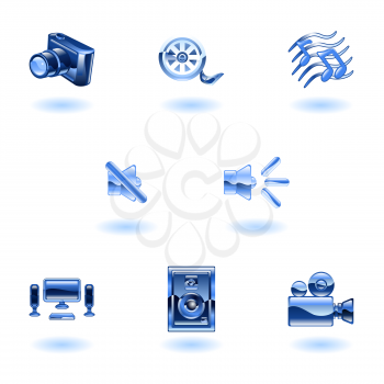 Royalty Free Clipart Image of a Web Icons