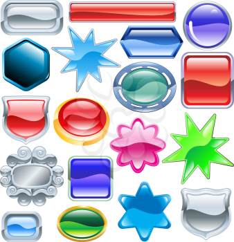Royalty Free Clipart Image of Various Web Design Elements