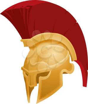 Royalty Free Clipart Image of a Spartan Helmet 