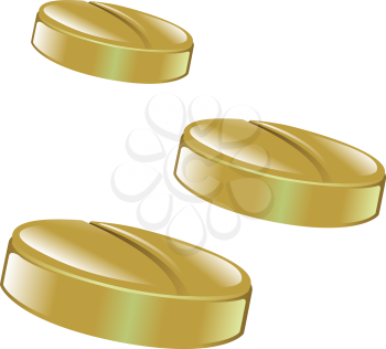 Royalty Free Clipart Image of Pill Tablets
