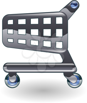 Royalty Free Clipart Image of a Trolley Cart