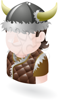 Royalty Free Clipart Image of an Illustration of a Viking