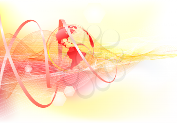 Royalty Free Clipart Image of an Abstract Globe Background