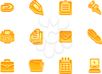 Royalty Free Clipart Image of Business and Web Icons