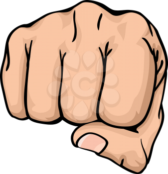 Royalty Free Clipart Image of a Clenched Fist