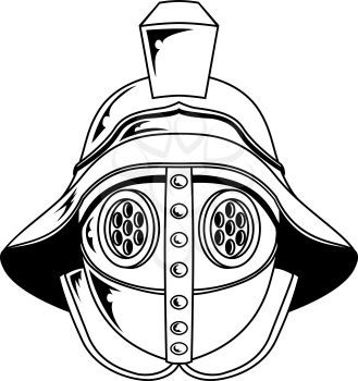 Royalty Free Clipart Image of a Gladiator Helmet